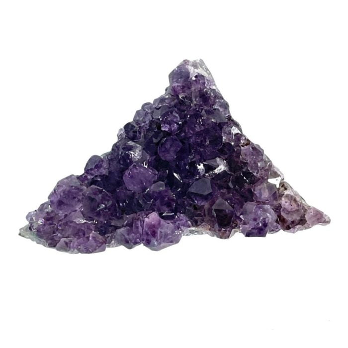 Amethyst Clusters 80 grm on a white background.