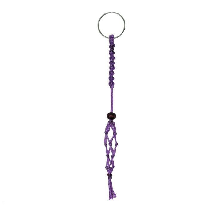 Purple Macrame Keychain