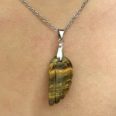 tigers eye angel wing necklace
