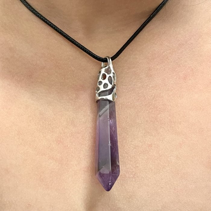 Amethyst Tower Point Necklace