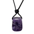Amethyst tumbled Drilled Necklace