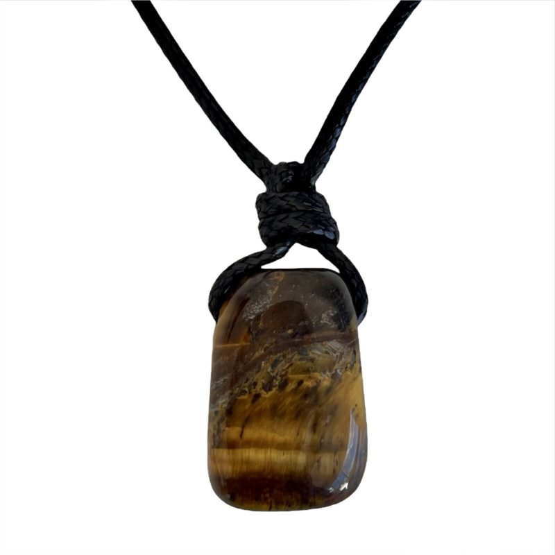 Tigers Eye Tumbled Drilled Necklace