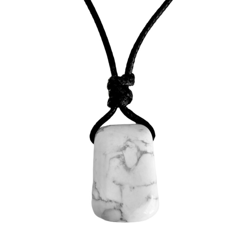 Howlite Tumbled Drilled Necklace