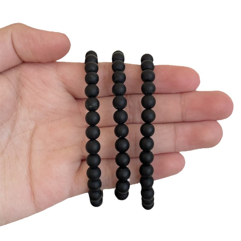 Shungite Bead Bracelet Thin