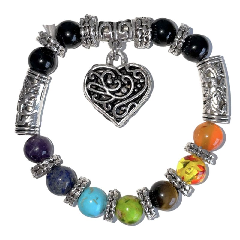 Crystal bracelet with heart