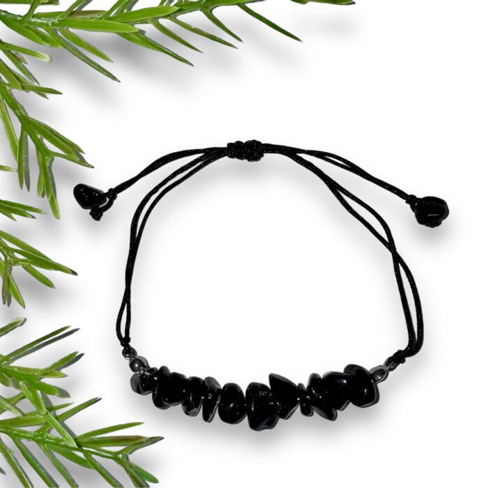 Adjustable Black Obsidian Bracelet